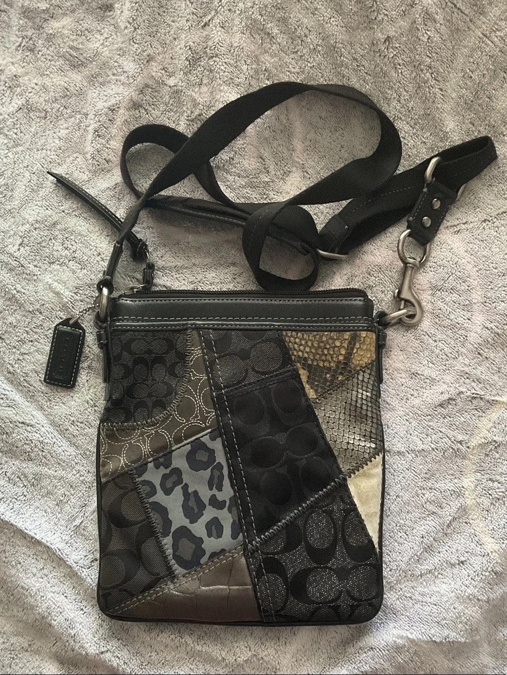 Coach Y2K Patchwork Mixed Colors Crossbody Bag